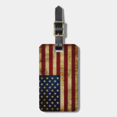 USA/gerundete Flagge Gepäckanhänger (Vorderseite vertikal)