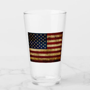 USA/gerundete Flagge Glas
