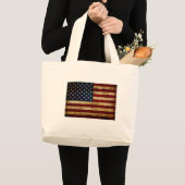 USA/gerundete Flagge Jumbo Stoffbeutel (Vorderseite (Produkt))