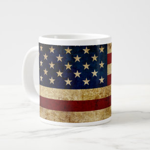 USA/gerundete Flagge Jumbo-Tasse