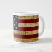 USA/gerundete Flagge Jumbo-Tasse (Vorderseite Rechts)