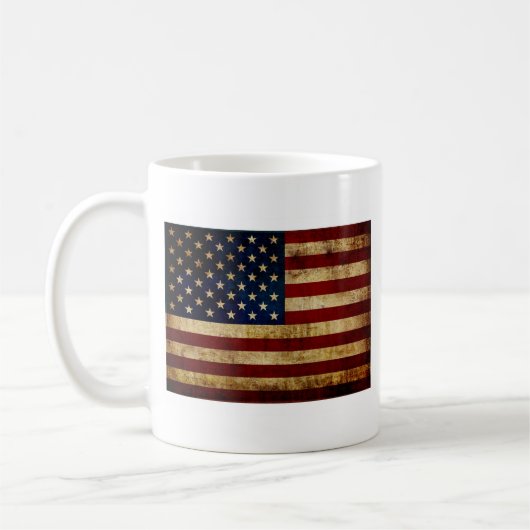 USA/gerundete Flagge Kaffeetasse (Links)