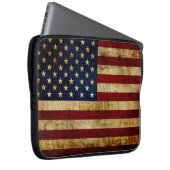 USA/gerundete Flagge Laptopschutzhülle (Vorne Rechts)