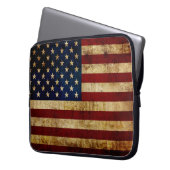 USA/gerundete Flagge Laptopschutzhülle (Vorderseite Links)