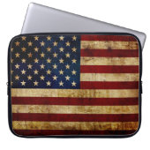 USA/gerundete Flagge Laptopschutzhülle (Vorderseite)