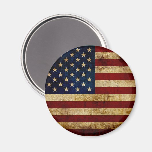 USA/gerundete Flagge Magnet (Vorderseite/Rückseite)