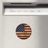 USA/gerundete Flagge Magnet (In Situ (Geschirrspüler))