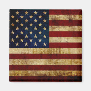 USA/gerundete Flagge Magnet