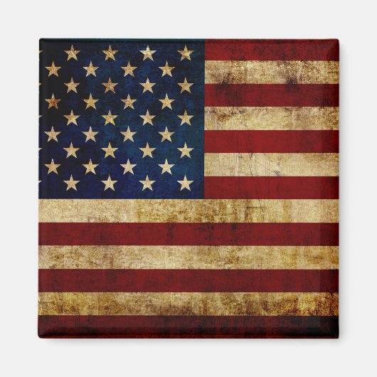 USA/gerundete Flagge Magnet (Vorne)
