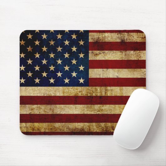 USA/gerundete Flagge Mousepad (Mit Mouse)