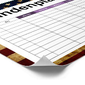 USA/gerundete Flagge Poster (Ecke)