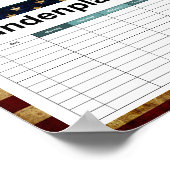 USA/gerundete Flagge Poster (Ecke)