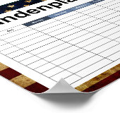 USA/gerundete Flagge Poster (Ecke)