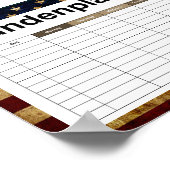 USA/gerundete Flagge Poster (Ecke)