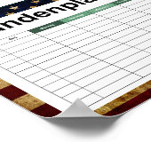 USA/gerundete Flagge Poster (Ecke)