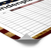 USA/gerundete Flagge Poster (Ecke)