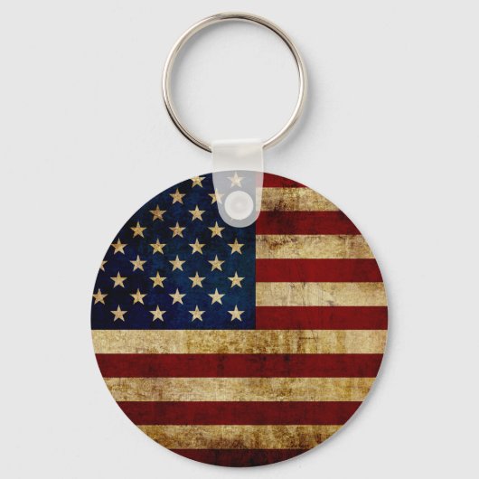 USA/gerundete Flagge Schlüsselanhänger (Vorderseite)