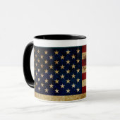 USA/gerundete Flagge Tasse (Vorderseite Links)