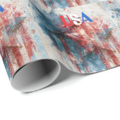 USA Geschenkpapier (Rolleneckpunkt)