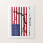 USA | Gesegnete Nation | AMERIKANISCHE FLAG Puzzle (Vertikal)
