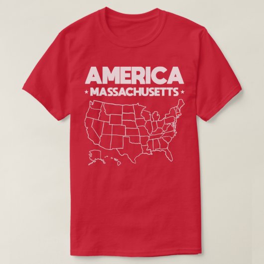 USA gift Massachusetts Staat T-Shirt (Design vorne)