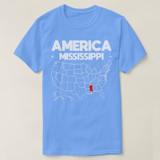 USA gift Mississippi Staat T-Shirt (Design vorne)