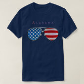 USA GLASSES ALABAMA TShirt (Design vorne)