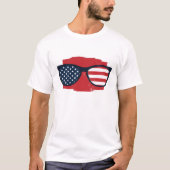 USA Glasses Patriotic T-Shirt (Vorderseite)