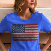 USA Glitzer Look Flag Forth Juli T-Shirt