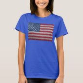USA Glitzer Look Flag Forth Juli T-Shirt (Vorderseite)
