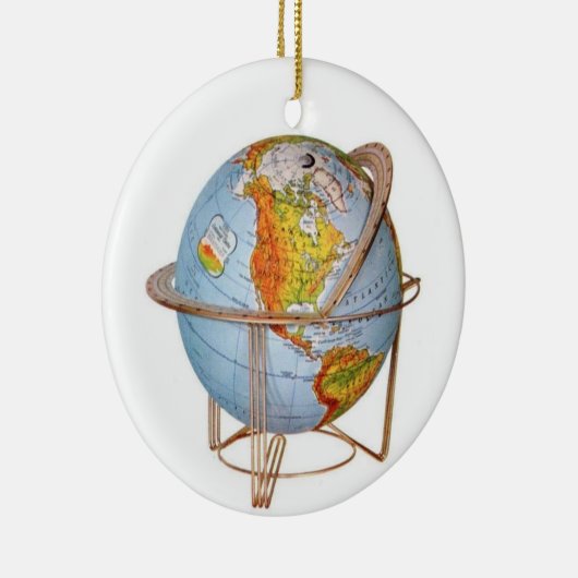 USA Globe Keramik Ornament (Rechts)