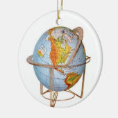 USA Globe Keramik Ornament (Links)