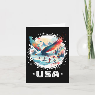 USA Go United Staaten Winter Sports USA Team Appar Karte