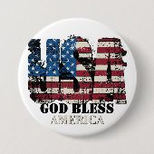 USA God Bless America Button (Vorderseite)