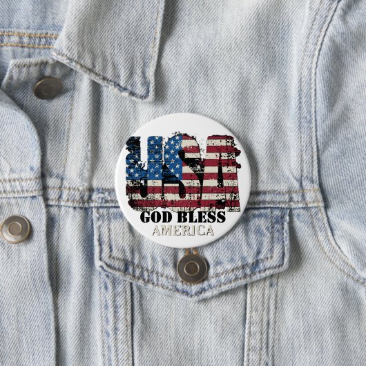 USA God Bless America Button (Beispiel)