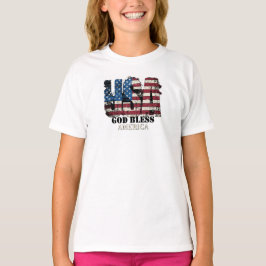 USA God Bless America Kids' T-Shirt