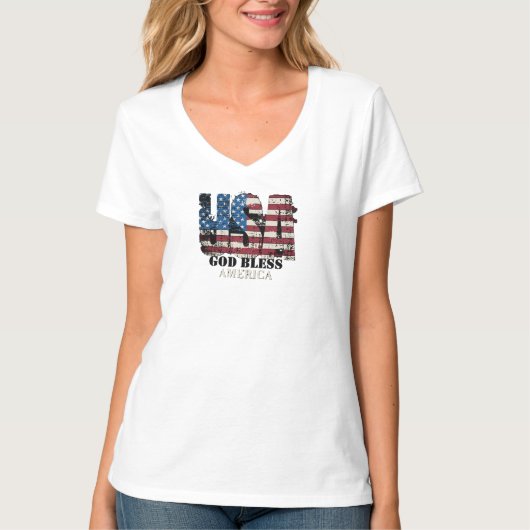 USA God Bless America T-Shirt (Vorderseite)