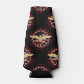 USA Gold Adler, Flag Black-Red Bottle Cooler Flaschenkühler (Vorderseite)