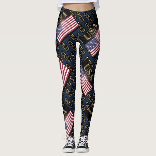 USA GOLD LEGGINGS (Vorderseite)