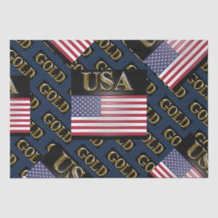 USA GOLD SEIDENPAPIER