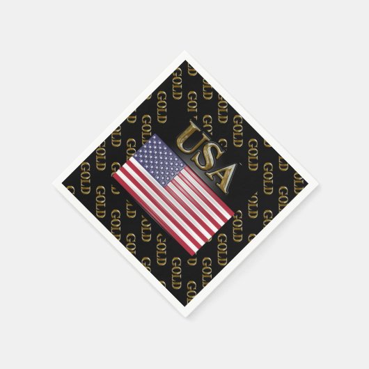 USA GOLD SERVIETTE (Ecke)
