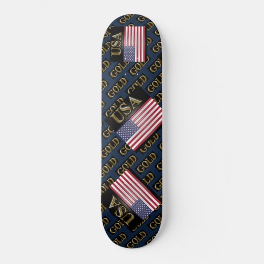 USA GOLD SKATEBOARD (Vorderseite)