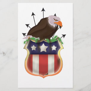 USA Golden Eagle US Flagge Wappen Briefpapier