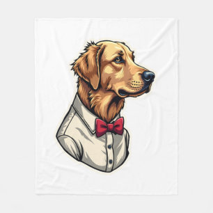 USA Golden Retriever Vintage Patriotisches Hundesh Fleecedecke