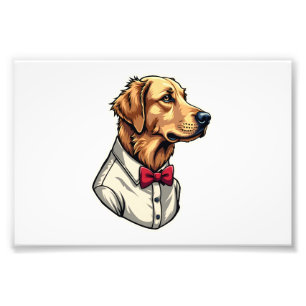 USA Golden Retriever Vintage Patriotisches Hundesh Fotodruck