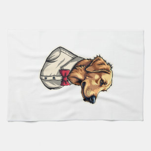 USA Golden Retriever Vintage Patriotisches Hundesh Geschirrtuch