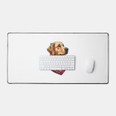 USA Golden Retriever Vintage Patriotisches Hundesh Schreibtischunterlage (Tastatur & Maus)