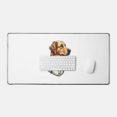 USA Golden Retriever Vintage Patriotisches Hundesh Schreibtischunterlage (Tastatur & Maus)