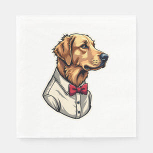 USA Golden Retriever Vintage Patriotisches Hundesh Serviette