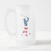 USA golf America flagge golfer Mattglas Bierglas (Links)